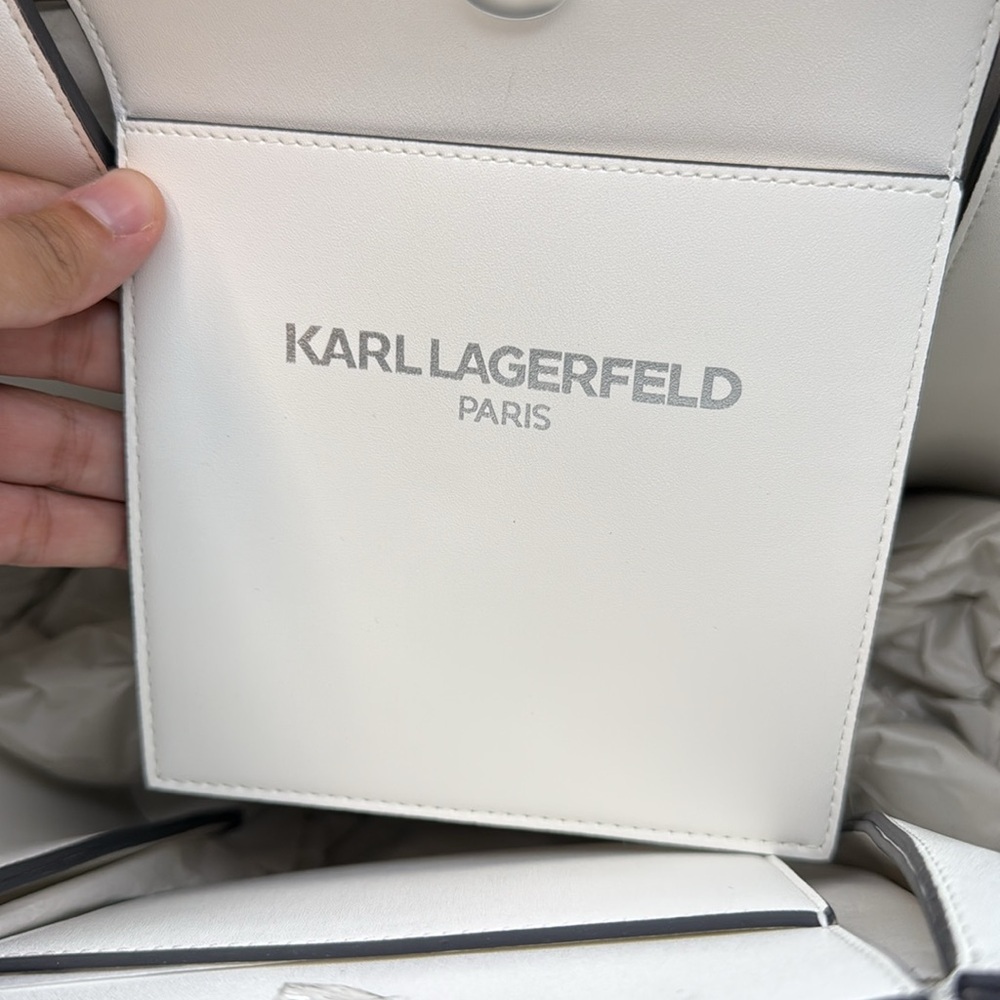 Karl Lagerfeld Paris Louise Tote- Winter White - Picture 9 of 13